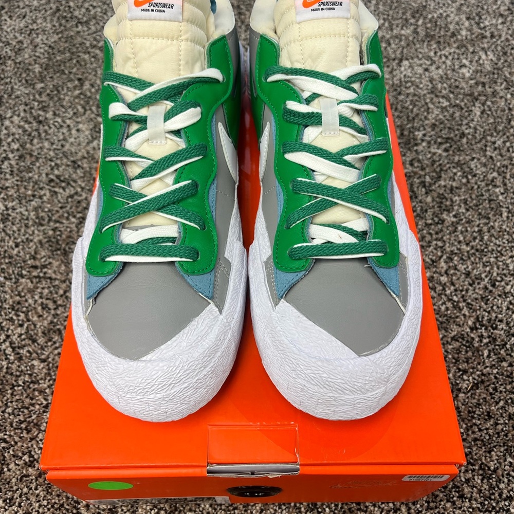 Nike Blazer Low x Sacai "Classic Green" Medium Grey DD1877-001 DS sz 12 Kaws